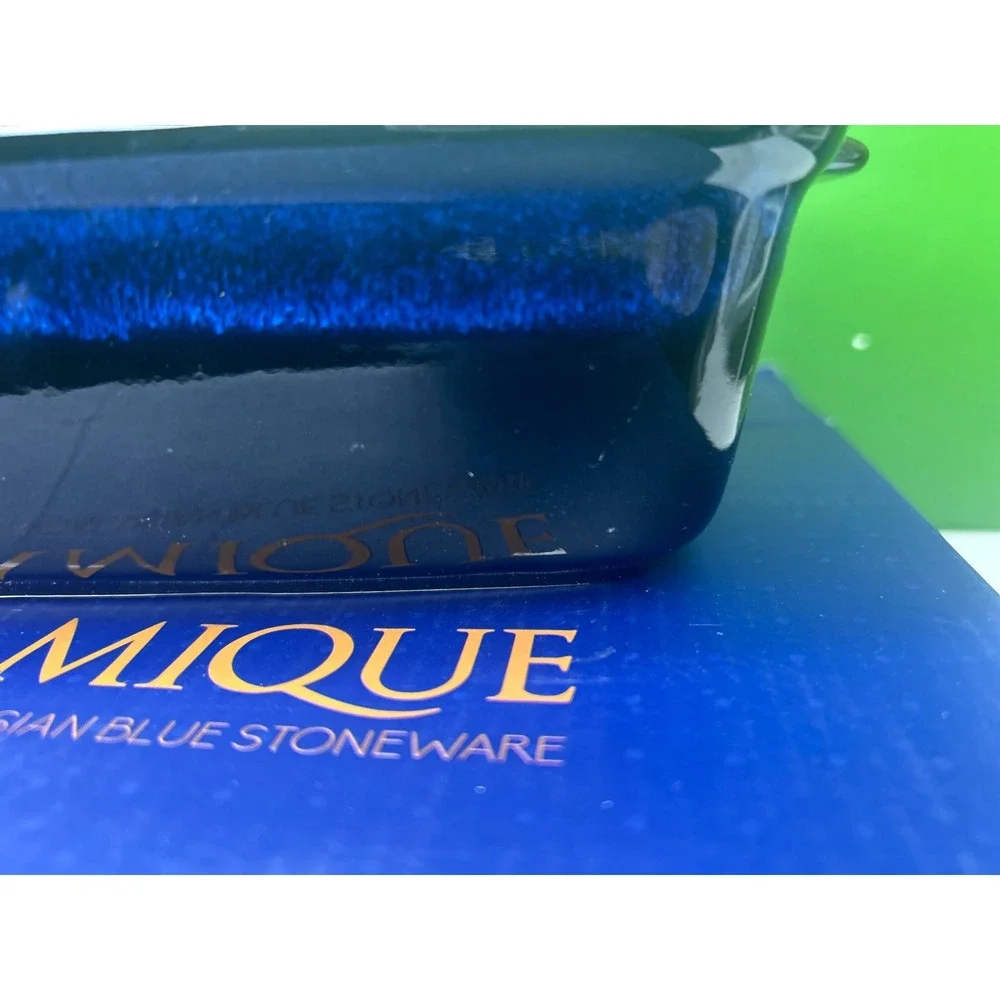 Basque Ceramique Andalusian Blue Stoneware 13 inch Rectangular Baker AB002